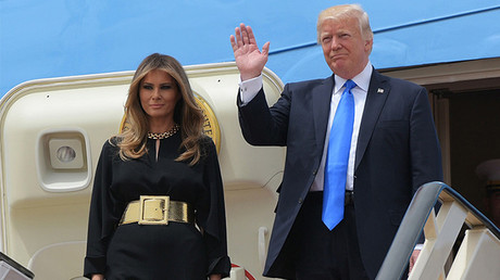  US President Donald Trump and First Lady Melania Trump, Riyadh May 20, 2017. © Mandel Ngan