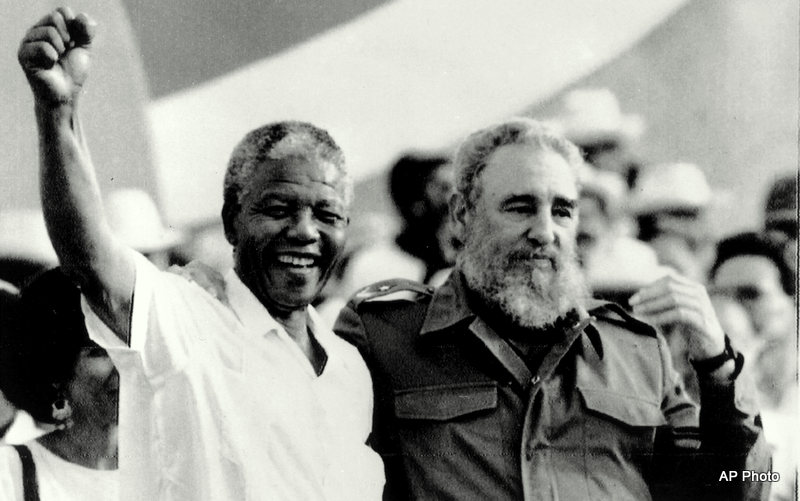 Fidel Castro and Nelson Mandela