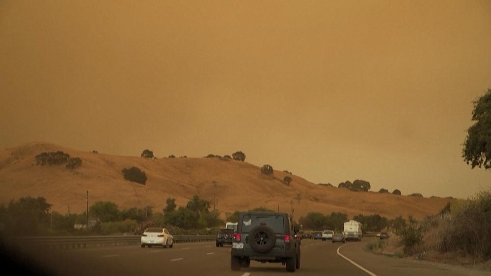 Massive blaze tears through California forcing thousands to flee