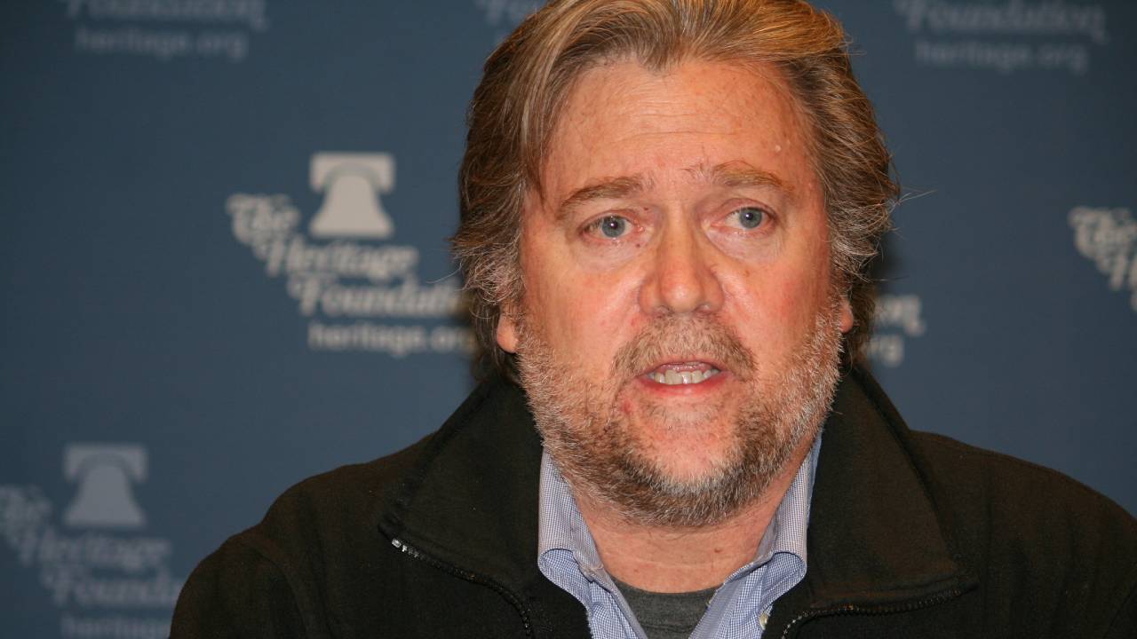 Steve Bannon during the "Bloggers Briefing" at the Heritage Foundation, October 19, 2010. Photo: Don Irvine, flickr, https://www.flickr.com/photos/irvines/5104952894/