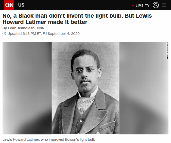 Joe Biden’s Claim That “A Black Man Invented the Light Bulb” Is Patently False