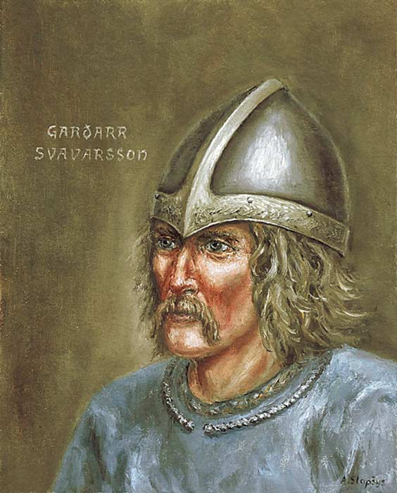 Modern-day portrait of Garðar Svavarsson, or Gardar the Swede. 