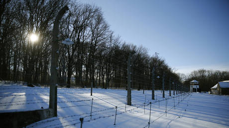 Authorities at former Nazi German concentration camp Buchenwald warn revelers against sledding over ...