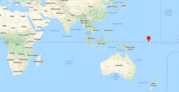 Location of Nauru, Pacific Ocean (Google Maps)