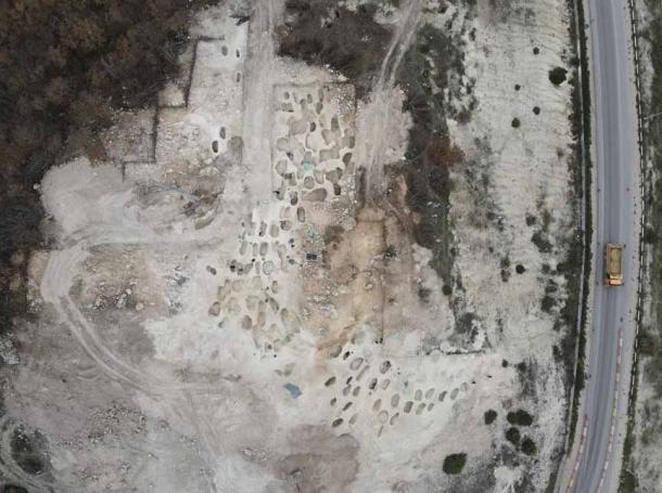 An aerial view of the Scythian necropolis in the Crimea, which was determined to be an elite burial ground. (Russian Institute of Archaeology RAS)