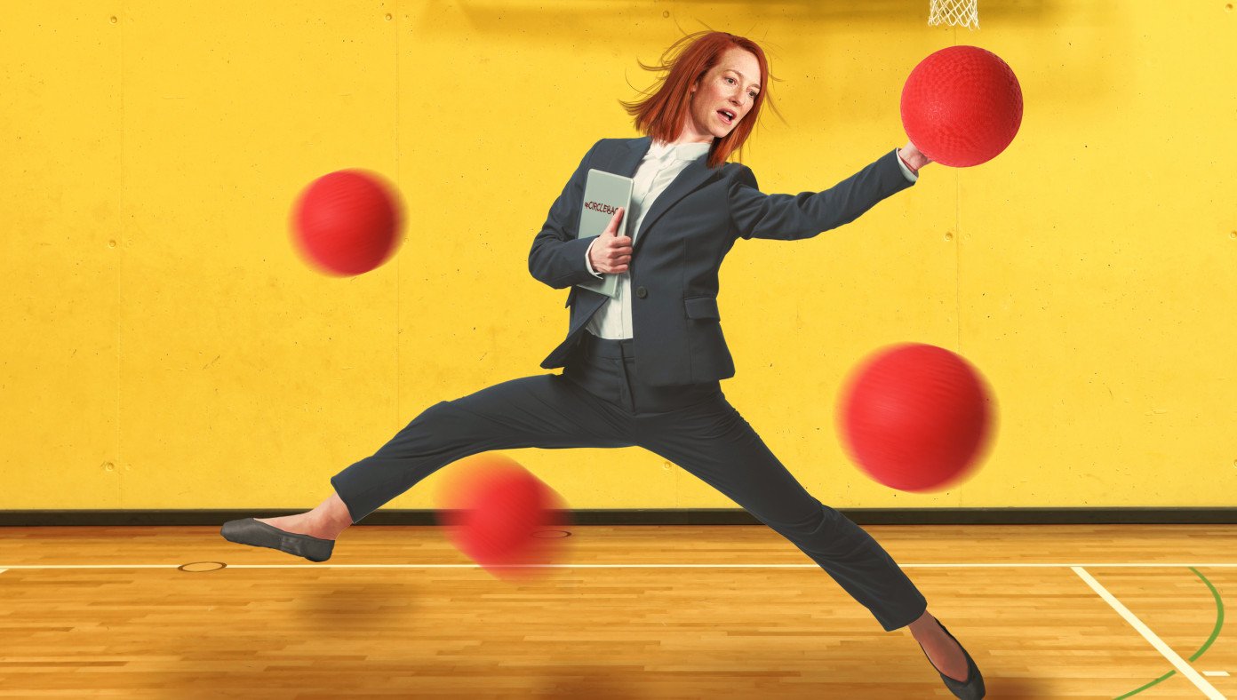 Jen Psaki Plays Morning Round Of Dodgeball To Prepare For Press Conference