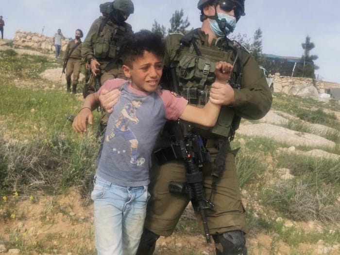 palestinian children west bank detained