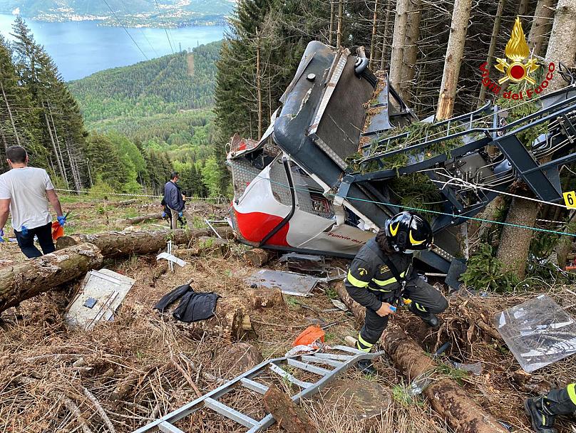 Italian Vigili del Fuoco Firefighters via AP