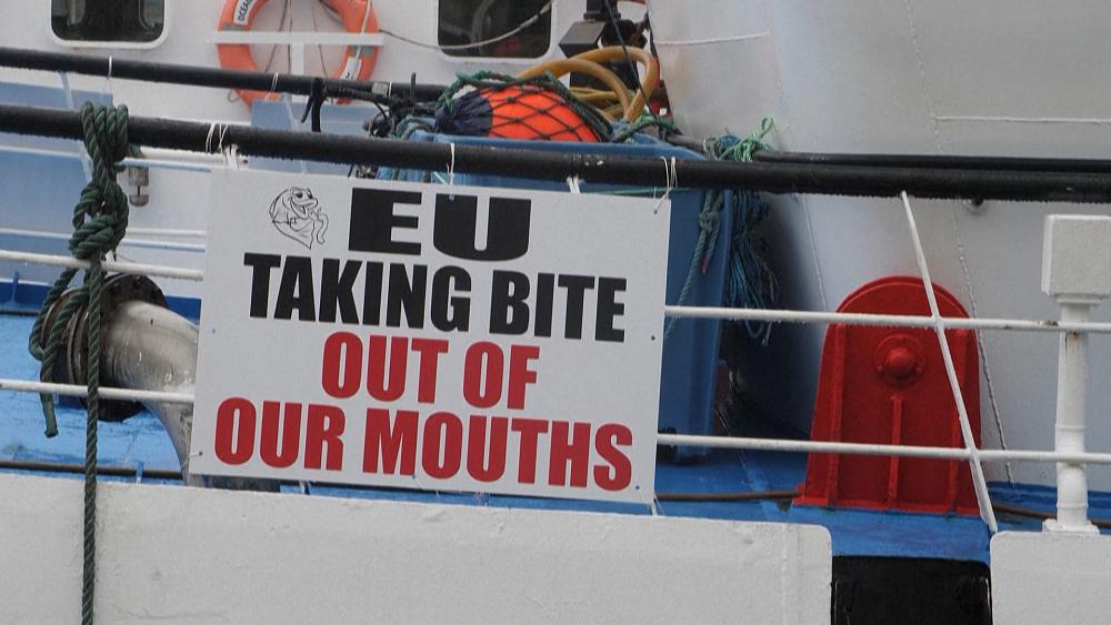 Fishing flotilla sails to Irish parliament in protest of post-Brexit quotas