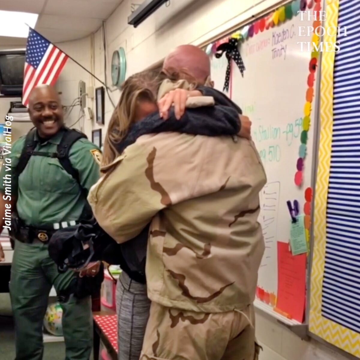 Military Dad Surprises Kids at School