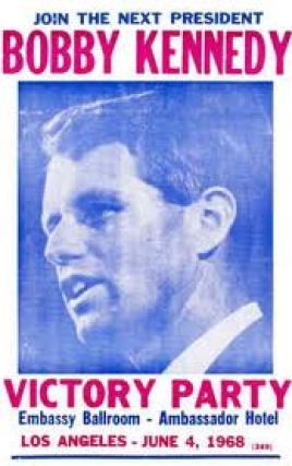 New Evidence Implicates CIA, LAPD, FBI & Mafia as Plotters in the Robert F. Kennedy Assassination A-poster-with-a-persons-face-on-it-description-a