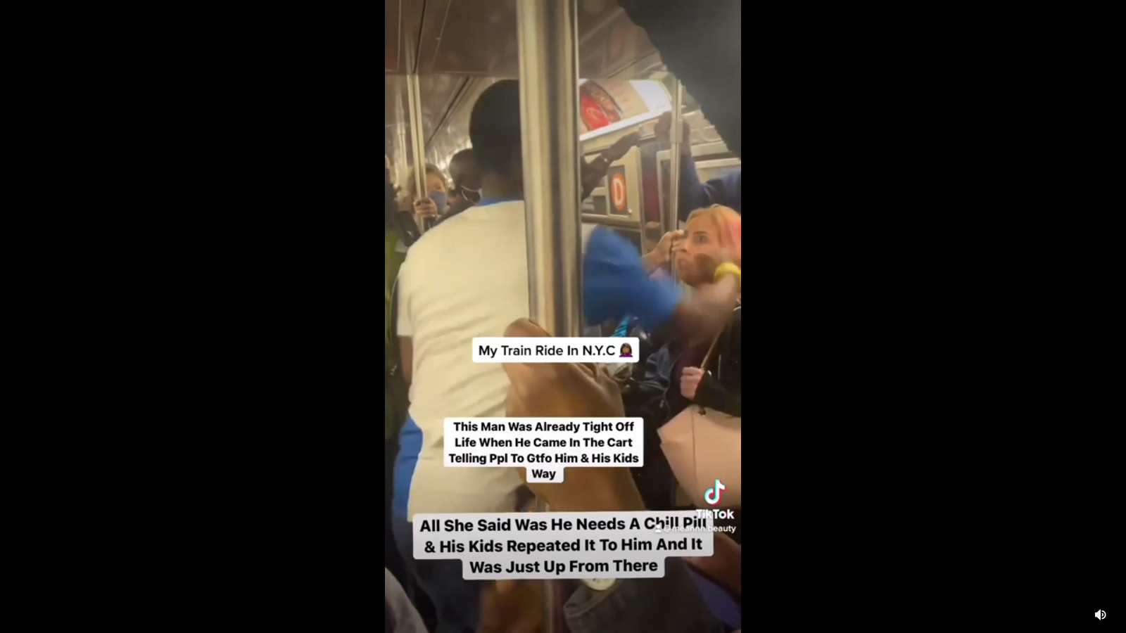 Black Man Viciously Assaults Woman on NYC Train, While Boyfriend Stands By Doing Nothing