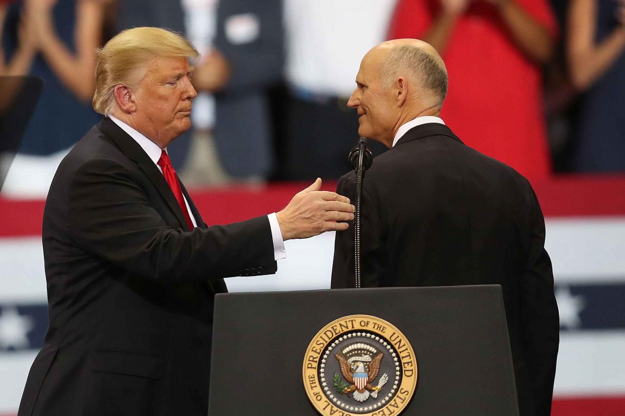 Trump tries to recruit Rick Scott for majority leader