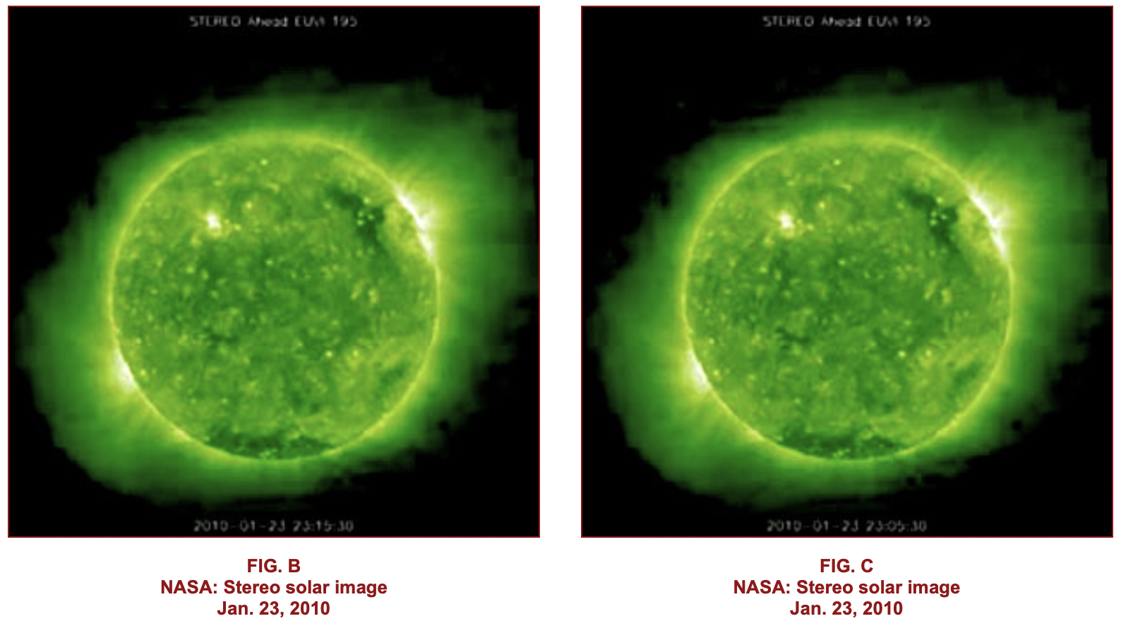 nasa stereo images 2010 sun ufos