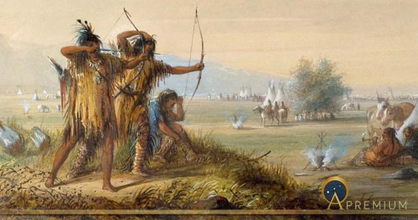 Snake Indians - Testing Bows by Alfred Jacob Miller 1858 – 1860 (CC BY-SA 3.0)