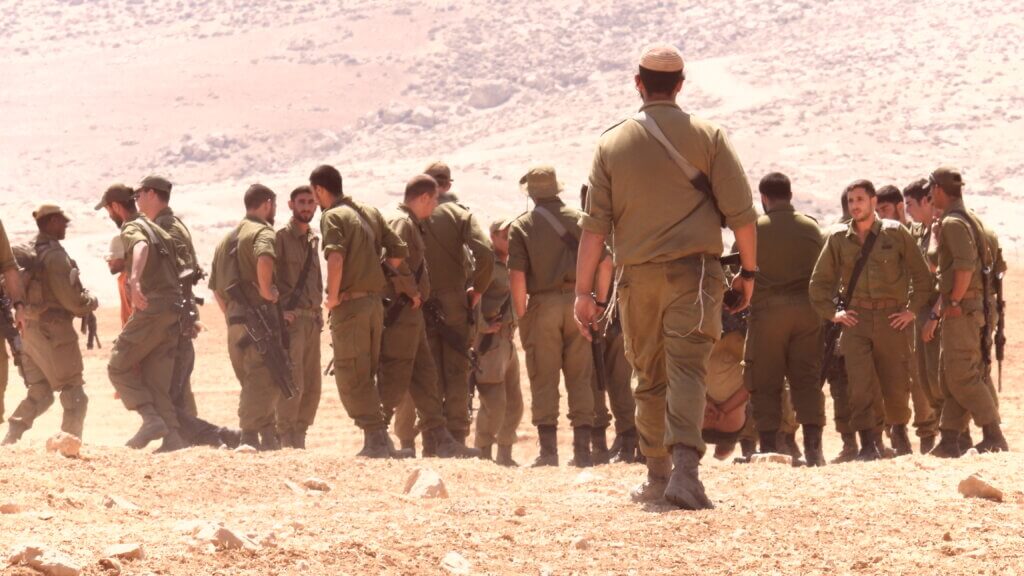 Israeli soldiers during military training in Masafer Yatta (Photo: Ali Awad)