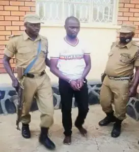 Arrest of Siraji Sabiri in Bimbo Luwero District, Uganda, on Feb. 2, 2023. (Morning Star News)