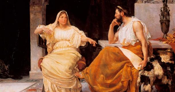 El Pedagogo, Aspasia y Pericles, by José Garnelo, 1893. Source: Public Domain