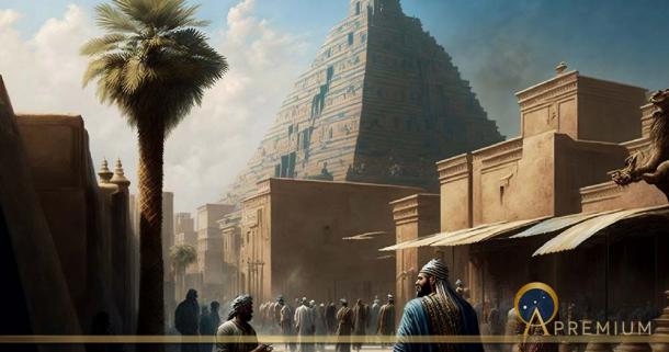 Top Image: Artist’s impression of ancient Akkadian city with a temple ( jambulart / Adobe Stock)