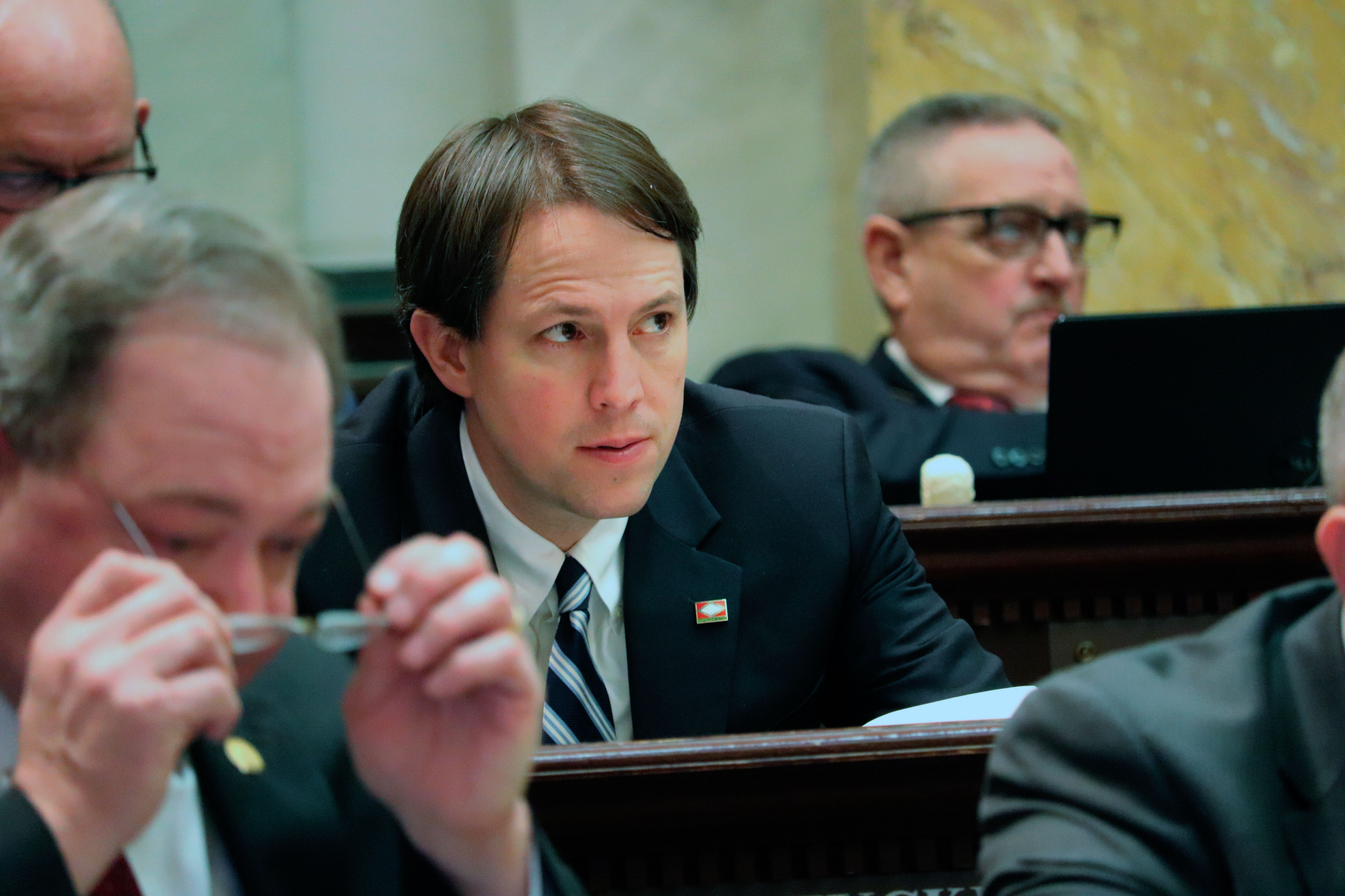 State Sen. Clarke Tucker, one of six Democrats compared with 35 Republicans in the Arkansas Legislature, said he feels compelled to speak out against bills that he knows will still pass with overwhelming support.