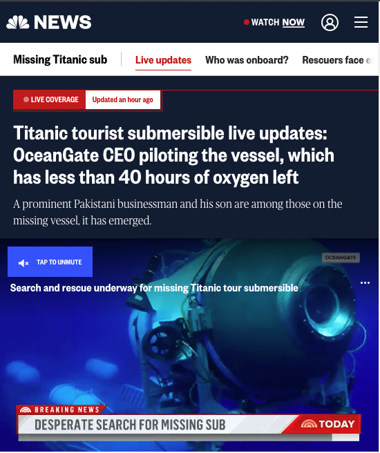 Oh, really? No GPS on the Titanic sub! Were the submates that close to seeing evidence that the “Oly...