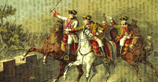Holy Roman Emperor Joseph II leading the Austrian army into battle in 1788. Source: Public domain
