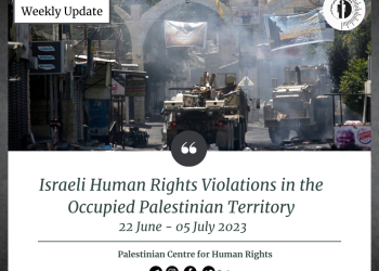 Israeli Human Rights Violations in Palestine (Weekly Update 22 June – 05 July 2023)