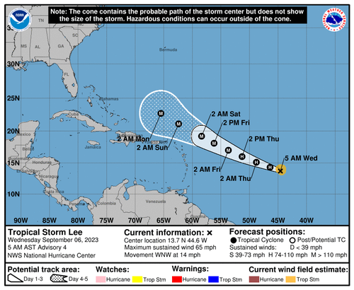 Tropical Storm Lee To Become Major Hurricane, Threatens US East Coast