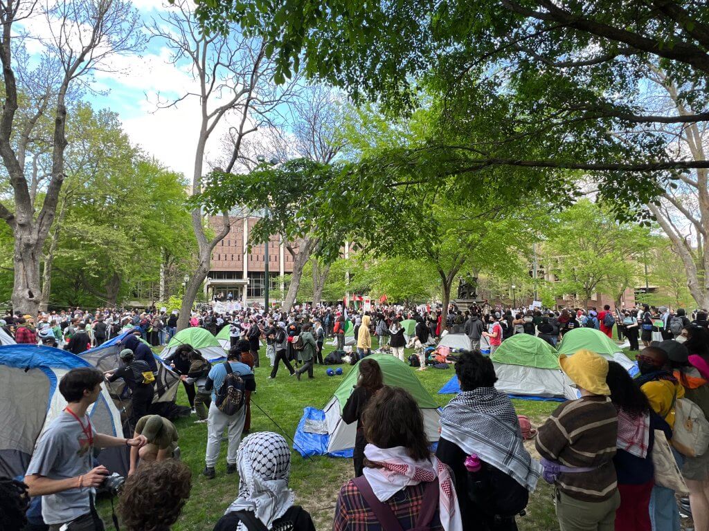 Gaza Solidarity Encampment at University of Pennsylvania campus. (Photo courtesy of author)